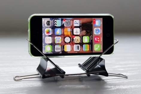 Phone Stand From Binder Clips